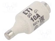 Fuse: fuse; gG; 10A; 500VAC; 250VDC; ceramic; DII; D ETI POLAM