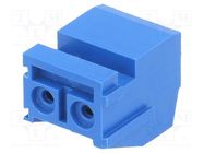 Pluggable terminal block; Contacts ph: 5mm; ways: 2; angled 90° ECE