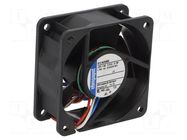 Fan: DC; axial; 12VDC; 60x60x25mm; 56m3/h; slide; 6350rpm EBM-PAPST