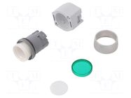 Switch: push-button; 22mm; Stabl.pos: 1; green; none; IP65; flat EAO