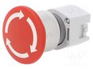 Switch: emergency stop; 22mm; Stabl.pos: 2; red; none; IP65; Pos: 2 EAO