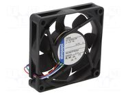 Fan: DC; axial; 12VDC; 70x70x15mm; 28m3/h; 25dBA; slide; 3300rpm EBM-PAPST