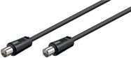 Antenna Cable (<70 dB), Double Shielded, 1.5 m, black - coaxial plug > coaxial plug