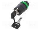 Switch: rotary with key; 22mm; Stabl.pos: 3; black; none; IP66 SCHNEIDER ELECTRIC