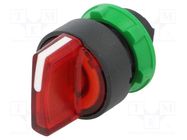 Switch: rotary; 22mm; Stabl.pos: 1; red; LED; IP66; prominent; Pos: 3 SCHNEIDER ELECTRIC