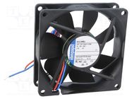 Fan: DC; axial; 12VDC; 80x80x25mm; 45m3/h; 21dBA; ball bearing EBM-PAPST