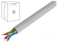 Wire; BiTLAN,U/UTP; 4x2x23AWG; 6; data transmission; wire; Cu; grey BITNER