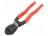 Pliers; cutting; blackened tool,handles with plastic grips KNIPEX