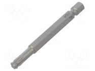 Screwdriver bit; spherical,Torx®; T30; 1/4"; Overall len: 70mm WIHA