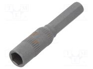 Screwdriver bit; 6-angles socket; Socket: HEX 4mm 