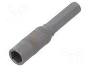 Screwdriver bit; 6-angles socket; Socket size: 4mm; HEX 4mm WIHA