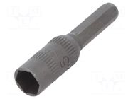 Screwdriver bit; 6-angles socket; Socket size: 4mm; HEX 5.5mm WIHA