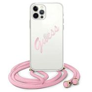 Guess GUHCP12MCRTVSPI iPhone 12/12 Pro 6.1&quot; pink/pink hardcase Script Vintage, Guess