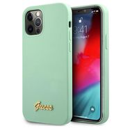 Guess GUHCP12MLSLMGGN iPhone 12/12 Pro 6.1&quot; green/green hardcase Metal Logo Script, Guess