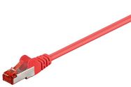 CAT 6 Patch Cable S/FTP (PiMF), red, 1 m - copper conductor (CU), halogen-free cable sheath (LSZH)