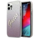 Guess GUHCP12MPCUGLSPI iPhone 12/12 Pro 6.1&quot; pink/pink hardcase Glitter Gradient Script, Guess