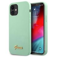 Guess GUHCP12SLSLMGGN iPhone 12 mini 5.4&quot; green/green hardcase Metal Logo Script, Guess