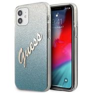 Guess GUHCP12SPCUGLSBL iPhone 12 mini 5.4&quot; blue/blue hardcase Glitter Gradient Script, Guess