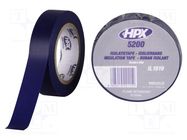 Tape: electrical insulating; W: 15mm; L: 10m; Thk: 0.15mm; blue; 241% HPX