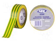 Tape: electrical insulating; W: 19mm; L: 10m; Thk: 0.15mm; PVC film HPX