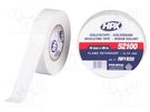 Tape: electrical insulating; W: 19mm; L: 20m; Thk: 0.15mm; white HPX