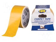 Tape: fixing; W: 50mm; L: 5m; Thk: 0.24mm; double-sided; white; 32N/cm HPX