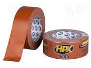 Tape: duct; W: 48mm; L: 25m; Thk: 0.3mm; red; natural rubber; max.60°C HPX