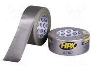 Tape: duct; W: 48mm; L: 25m; Thk: 0.3mm; silver; natural caoutchouc HPX