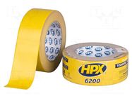 Tape: duct; W: 48mm; L: 25m; Thk: 0.3mm; yellow; natural caoutchouc HPX