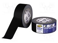 Tape: duct; W: 48mm; L: 25m; Thk: 0.3mm; black; natural rubber; 12% HPX