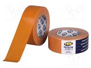 Tape: duct; W: 48mm; L: 50m; Thk: 0.2mm; orange; synthetic rubber HPX