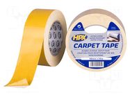 Tape: fixing; W: 50mm; L: 25m; Thk: 0.25mm; double-sided; white HPX