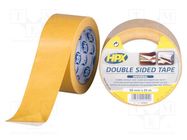 Tape: fixing; W: 50mm; L: 25m; Thk: 0.08mm; double-sided; white HPX