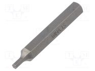 Screwdriver bit; hex key; HEX 1,5mm; Overall len: 28mm; MICRO 