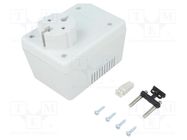 Enclosure: for power supplies; with earthing; X: 65mm; Y: 90mm 