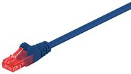 CAT 6 Patch Cable, U/UTP, blue, 10 m - copper-clad aluminium wire (CCA)