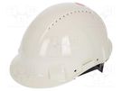Protective helmet; vented; Size: 54÷62mm; white; ABS; G3000; 310g 3M