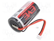 Battery: lithium; D; 3.6V; 19000mAh; non-rechargeable EVE BATTERY