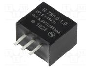 Converter: DC/DC; 5W; Uin: 6.5÷18V; Uout: 5VDC; Iout: 1A; SIP3; PCB RECOM