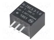 Converter: DC/DC; 3.3W; Uin: 7÷28VDC; Uout: 3.3VDC; Iout: 1A; SIP3 RECOM