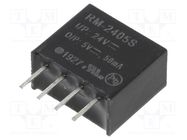 Converter: DC/DC; 0.25W; Uin: 21.6÷26.4V; Uout: 5VDC; Iout: 50mA RECOM