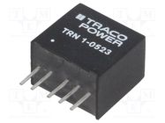 Converter: DC/DC; 1W; Uin: 4.5÷13.2V; Uout: 15VDC; Uout2: -15VDC TRACO POWER