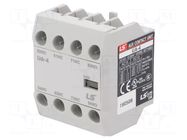 Auxiliary contacts; Leads: screw terminals; front; -5÷60°C; IP20 LS ELECTRIC