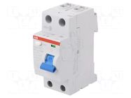 RCD breaker; Inom: 40A; Ires: 30mA; Max surge current: 5000A; IP20 ABB