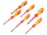 Kit: screwdrivers; insulated; Phillips,Pozidriv®,slot; 1kVAC KNIPEX