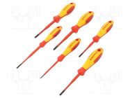 Kit: screwdrivers; insulated; 1kVAC; 6pcs. KNIPEX