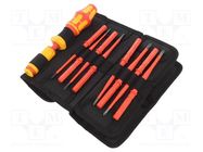 Kit: screwdrivers; torque,insulated,adjustable,slim; 1.2÷3Nm 