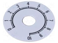 Scale; Range: 0 ÷ 10; Ø41mm; Øhole: 10mm; aluminium SUPERTRONIC