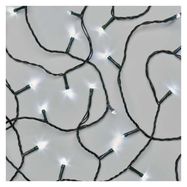 LED Christmas chain, 12 m, outdoor and indoor, cool white, timer, EMOS
