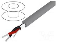 Wire; Alpha Essential C&C; 1x2x24AWG; shielded,Al-PET foil; PVC ALPHA WIRE